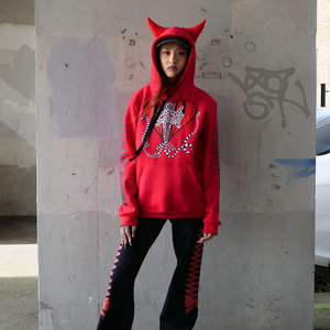 Devil Ex-Boyfriend Hoodie - Red & Black