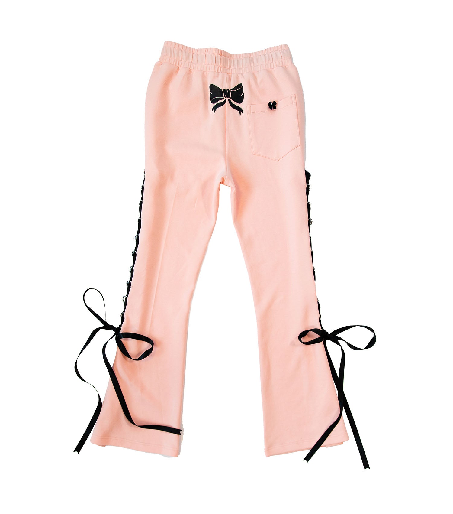 Septum Flared Sweatpants - Black & Pink